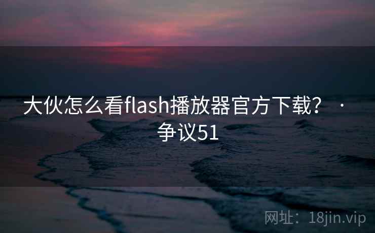大伙怎么看flash播放器官方下载? · 争议51